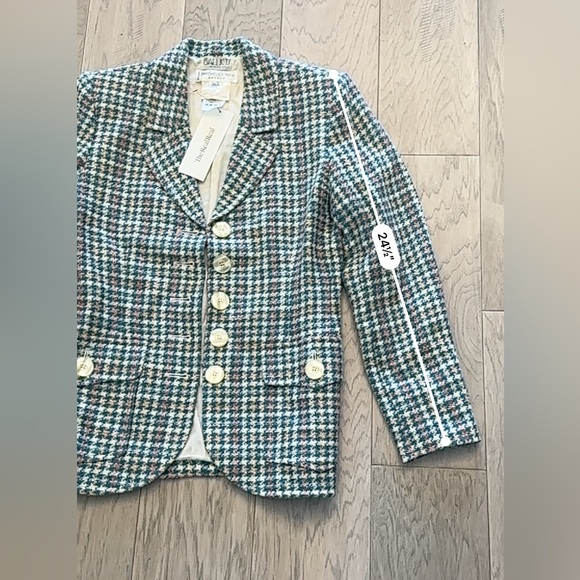 Yves Saint Laurent Tweed Pattern Blazer, Size 10 - Picture 9 of 14